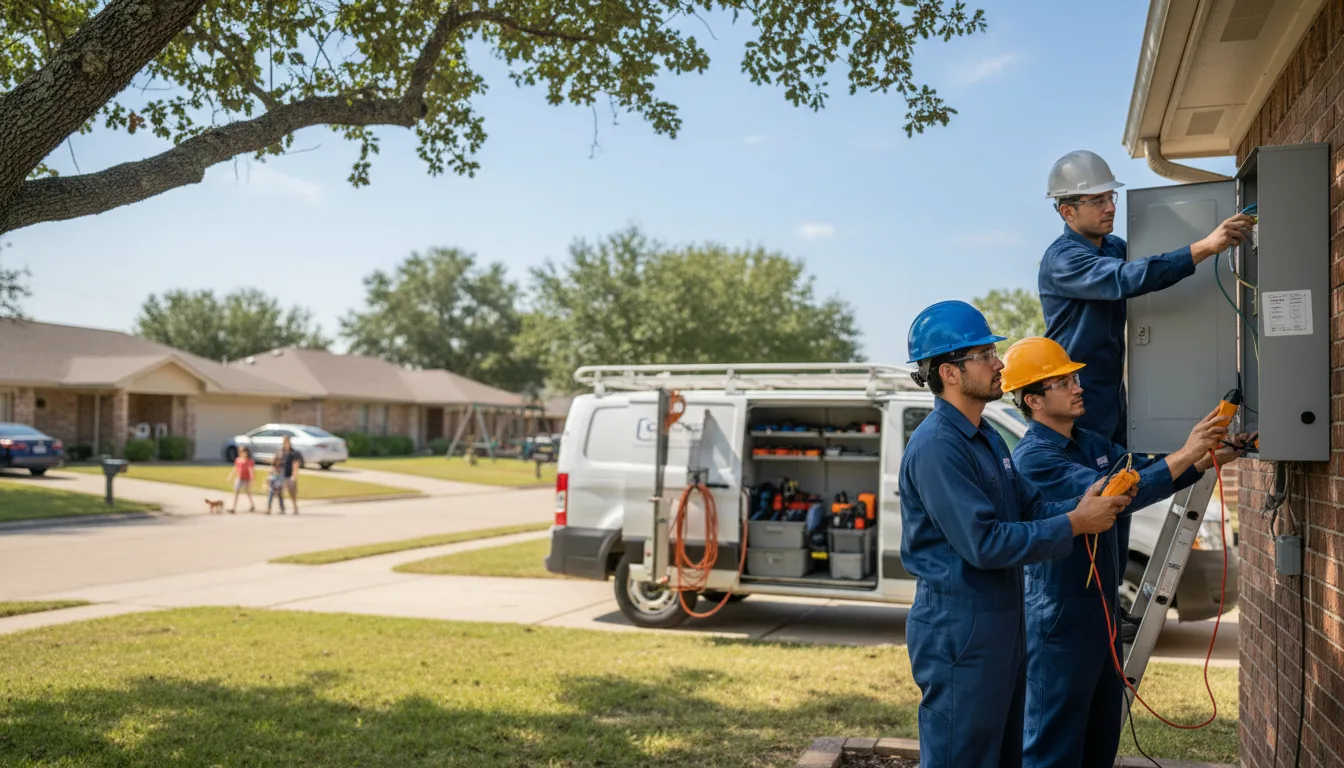 Certified electrician providing emergency electrical services in Sundown, TX